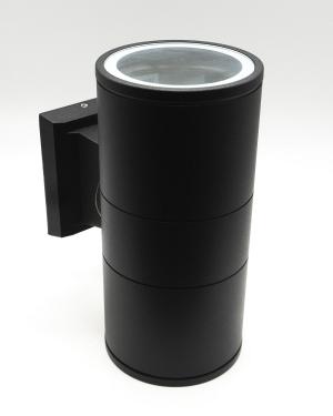Aplique Cilindro Negro Bidireccional E27 Mediano
