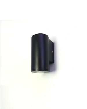 Aplique Cilindro Negro Unidireccional GU10 Policarbonato