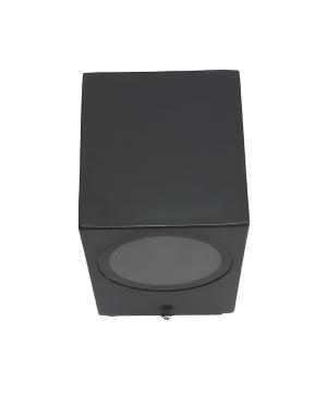 Aplique Cubo 1L GU10 Negro Plastico LDG223