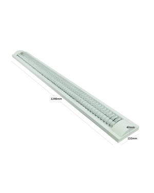 Artefacto Tubo Luz 2x120cm Grillado