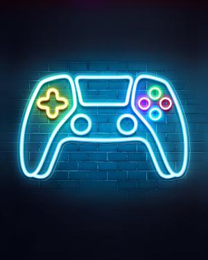 Cartel Neon Gamer Joystick 40x26cm