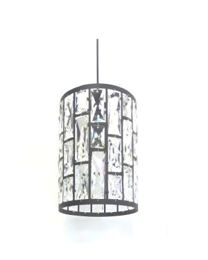 Colgante Cilindro Negro Cristal Ø20cm