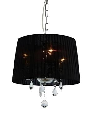 Colgante Caireles 3L C/Pantalla Negra 2613