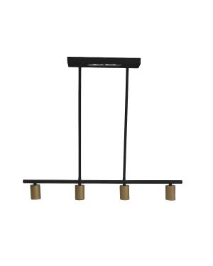 Colgante Deco 4L Negro/Bronce