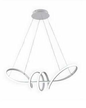 Colgante LED Ondas Doble 54W Blanco