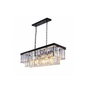 Colgante Wellmet 4 Luces Cristal/Negro
