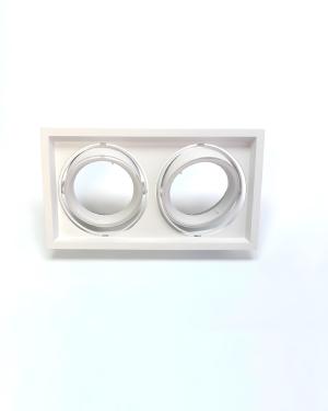 Embutido AR111 2L Blanco Rectangular