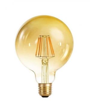 Globo Filamento LED 8W G125 E27 Ambar