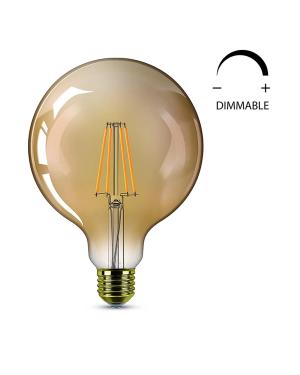 Globo LED 8W Ambar Dimerizable Filamento