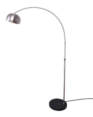 Lampara de Pie Arco Chica Niquel 180cm E27 Base Marmol
