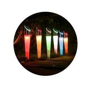 Pincho Solar Jardín RGB Antorcha