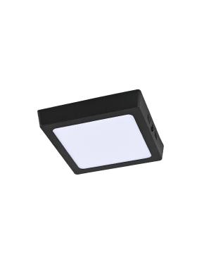 Plafon LED 12W Negro Calido Cuadrado