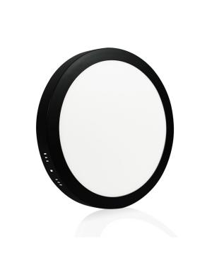 Plafón LED 12W Redondo Cálido Negro