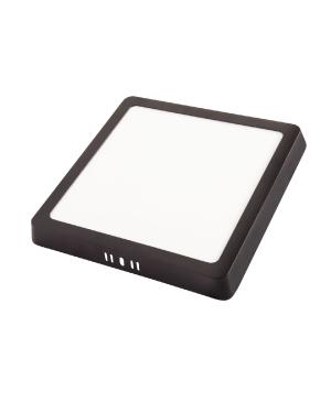 Plafon LED 18W Cuadrado Negro Calido