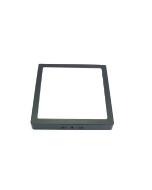 Plafon LED 18W Negro Cuad Frio