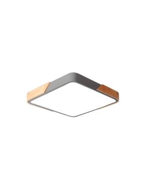Plafon Moro Cuad Gris 23cm 12W Calido