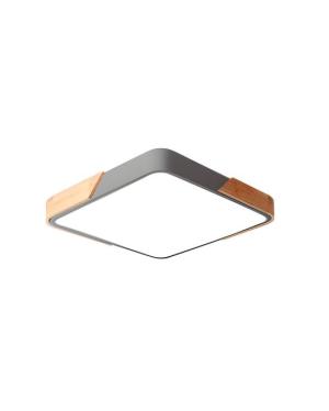 Plafon Moro Cuad Gris 30cm 18W Calido