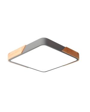 Plafon Moro Cuad Gris 40cm 36W Calido