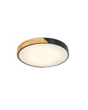 Plafon Moro Rdo Negro 23cm 12W Calido