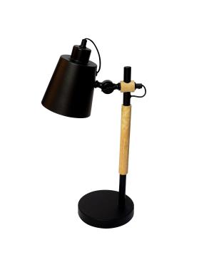 Portátil Negra/Madera E27 Nordica