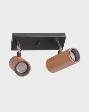 Spot Madera 2 Luces GU10