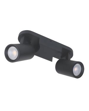 Spot Negro 2L GU10 Cilindro