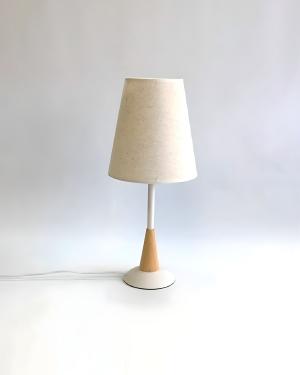 Veladora Blanca C/Madera C/Pantalla E27