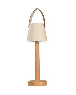 Veladora LED Recargable Madera Blanca